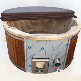 pearl 5 személyes akril dézsafürdő integrÁlt kályhával, thermotetővel wellness csomagban