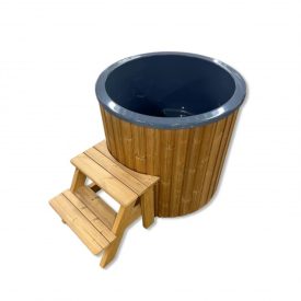 hidegvizes merülő thermowood külső borítással, lépcsővel, leeresztővel