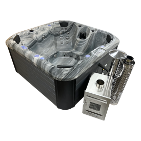 topÁz prÉmium akril 4 személyes fatüzelésű jacuzzi